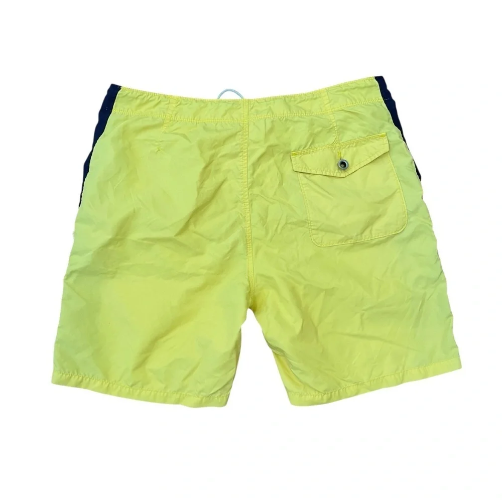 SALTBOX Yellow Navy Colorblock Swim Trunks XL Beach Board Shorts
